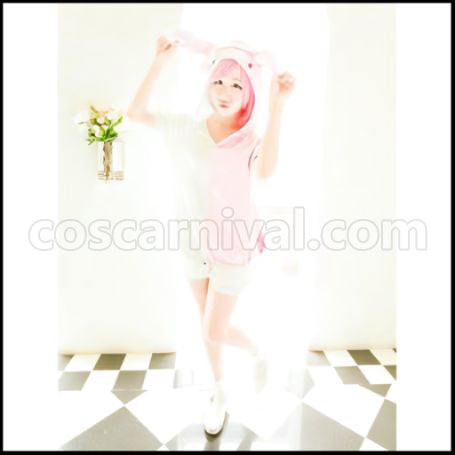 Danganronpa: Trigger Happy Havoc Monomi Pink Outfit Cosplay Costume coscarnival - Front View