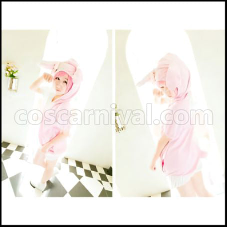 Danganronpa: Trigger Happy Havoc Monomi Pink Outfit Cosplay Costume coscarnival - Back View
