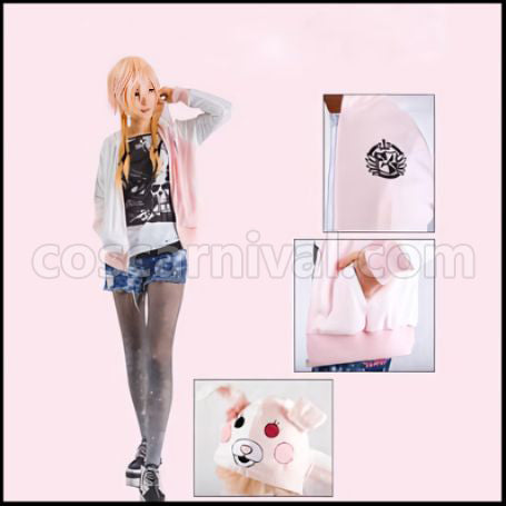 Super Danganronpa 2 Goodbye Despair Monomi Parka Cosplay Costume coscarnival - Side Profile