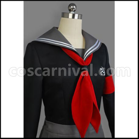 Super Danganronpa 2 Goodbye Despair Peko Pekoyama Cosplay Costume coscarnival - Collar Design