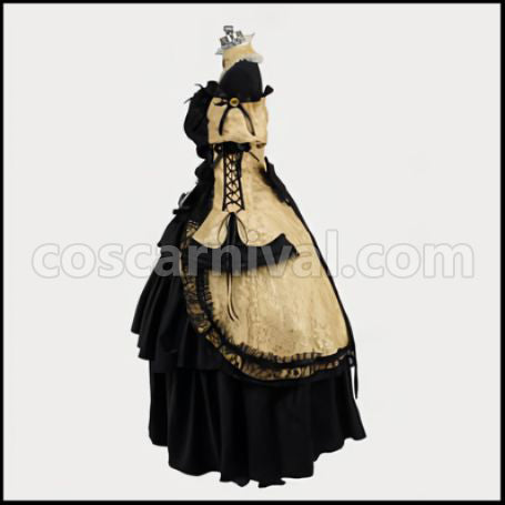 VOCALOID2 Kagamine Rin Evil Daughter Court Dress Cosplay Costume coscarnival - Side Profile