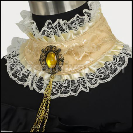 VOCALOID2 Kagamine Rin Evil Daughter Court Dress Cosplay Costume coscarnival - Detail Close-up