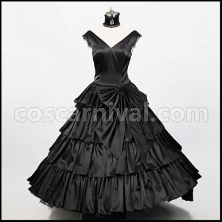 VOCALOID Hatsune Miku Secret Honey ~ Black Oath Cosplay Costume coscarnival - Front View