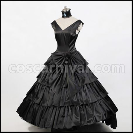 VOCALOID Hatsune Miku Secret Honey ~ Black Oath Cosplay Costume coscarnival - Back View