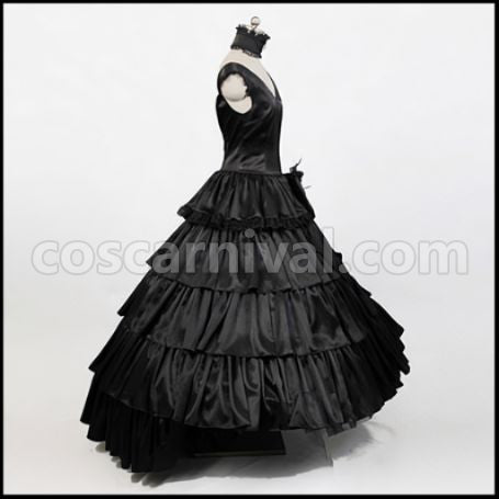 VOCALOID Hatsune Miku Secret Honey ~ Black Oath Cosplay Costume coscarnival - Side Profile