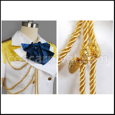 Uta no Prince-sama Maji LOVE 2000% Haruka Nanami White Military Uniform Cosplay Costume coscarnival - Detail Close-up