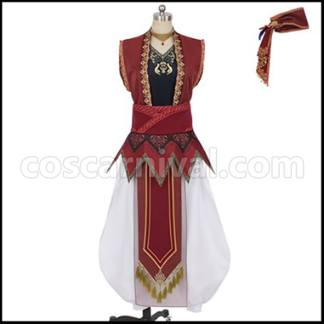 Twisted Wonderland Kalim Scary Dress Cosplay Costume coscarnival - Front View