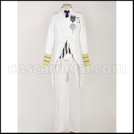 Uta no Prince-sama Maji LOVE 2000% White Badge Masato Hijirikawa Cosplay Costume coscarnival - Front View