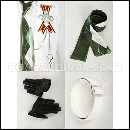 Uta no Prince-sama Maji LOVE 2000% White Badge Natsuki Shinomiya Cosplay Costume coscarnival - Detail Close-up
