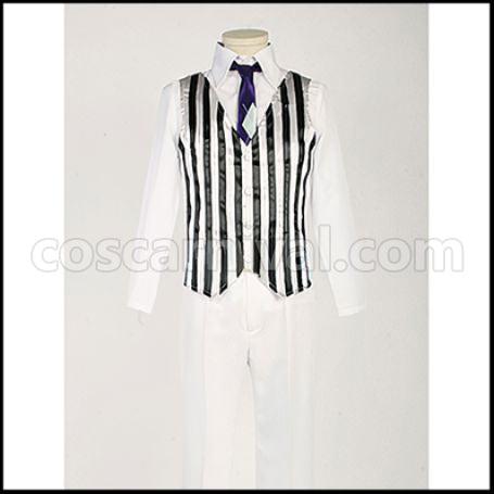 Uta no Prince-sama Maji LOVE 2000% White Badge Masato Hijirikawa Cosplay Costume coscarnival - Side Profile