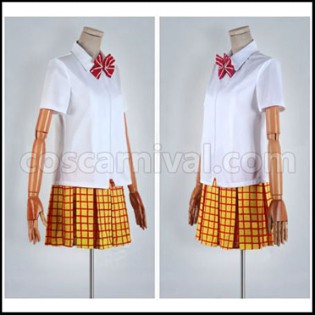 Yowamushi Pedal Sohoku High School Cycling Club Girls' Summer Uniform White Cosplay Costume coscarnival - Back View
