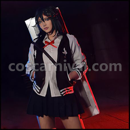 Kill la Kill Ryuko Matoi Baseball Outfit Cosplay Costume coscarnival - Front View