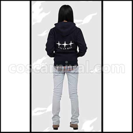 Kill la Kill Three-Star Goku Uniform White and Navy Blue Two Color Options Cosplay Costume coscarnival - Detail Close-up