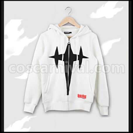 Kill la Kill Three-Star Goku Uniform White and Navy Blue Two Color Options Cosplay Costume coscarnival - Collar Design