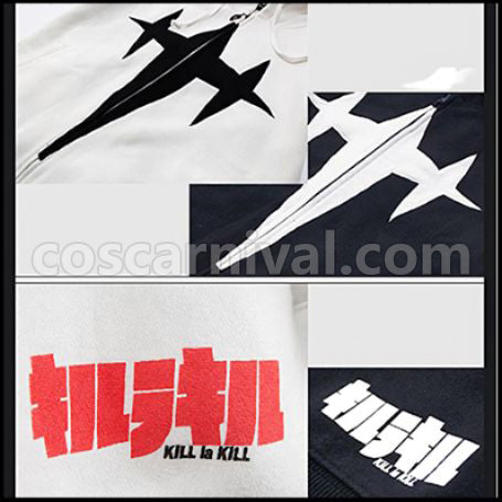 Kill la Kill Three-Star Goku Uniform White and Navy Blue Two Color Options Cosplay Costume coscarnival - Color and Pattern