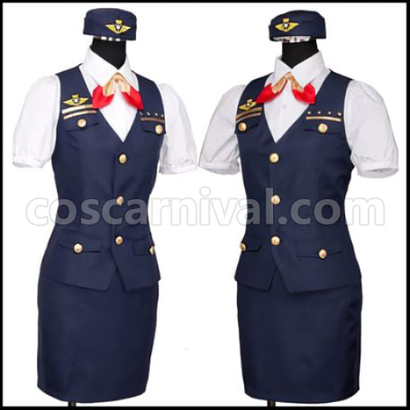 Uta no Prince-sama Shining Airlines Nanami Haruka Cosplay Costume Ver2 coscarnival - Back View