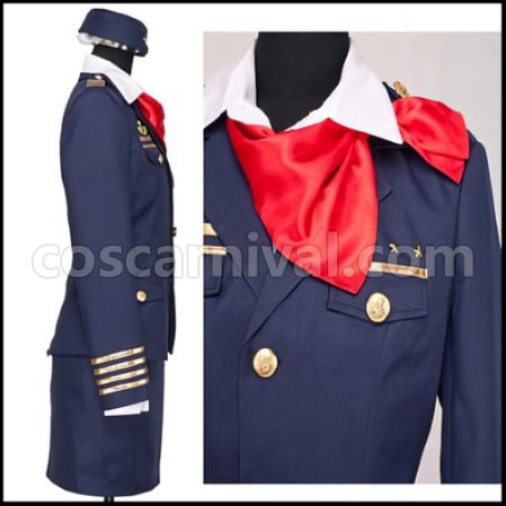 Uta no Prince-sama Shining Airlines Tsukimiya Ringo Cosplay Costume Ver2 coscarnival - Detail Close-up