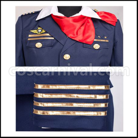 Uta no Prince-sama Shining Airlines Tsukimiya Ringo Cosplay Costume Ver2 coscarnival - Collar Design