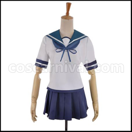 Kantai Collection Fubuki Cosplay Costume coscarnival - Front View