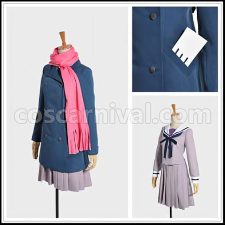 Noragami Hiyori Iki Sailor Suit Cosplay Costume coscarnival - Front View
