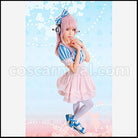 Super Sonico Sonico Garter Stockings Cosplay Costume coscarnival - Side Profile