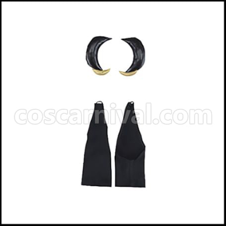 Kamigami no Asobi Loki Laevatein Deified Battle Dress Cosplay Costume coscarnival - Detail Close-up
