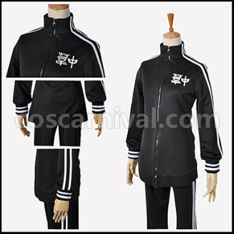K -Wonderful School Days- Kuroh Yatogami Sportswear Cosplay Costume coscarnival - Back View