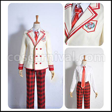 Shuumatsu no Shiori Project Male Uniform Aya Cosplay Costume coscarnival - Back View
