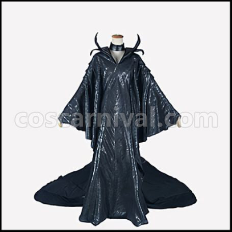 Maleficent Evil Fairy Sleeping Beauty Maleficent Cosplay Costume coscarnival - Front View