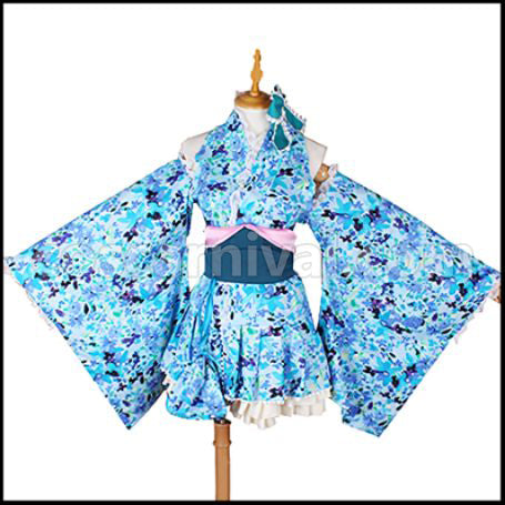 Love Live! SR Yukata Edition Awakening After Eri Ayase Cosplay Costume coscarnival - Front View