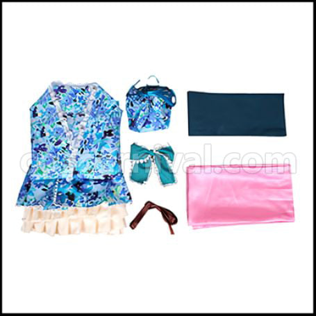 Love Live! SR Yukata Edition Awakening After Eri Ayase Cosplay Costume coscarnival - Collar Design