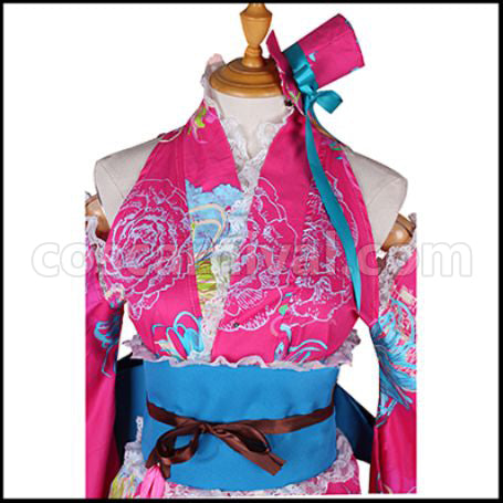 Love Live! SR Yukata Edition Awakening After Nozomi Tojo Cosplay Costume coscarnival - Detail Close-up
