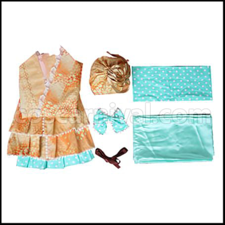 Love Live! SR Yukata Edition Awakening After Rin Hoshizora Cosplay Costume coscarnival - Collar Design