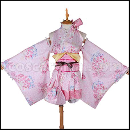 Love Live! SR Yukata Edition Awakening After Nico Yazawa Cosplay Costume coscarnival - Front View