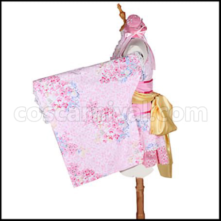 Love Live! SR Yukata Edition Awakening After Nico Yazawa Cosplay Costume coscarnival - Back View