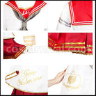 Love Live! SR February Valentine's Edition Pre-Awakening Kotori Minami Cosplay Costume coscarnival - Side Profile