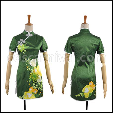 Love Live! SR August China Dress Edition Hanayo Koizumi Cosplay Costume coscarnival - Front View