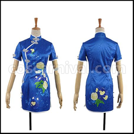 Love Live! SR August China Dress Edition Umi Sonoda Cosplay Costume coscarnival - Front View