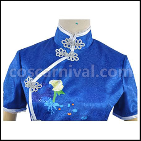 Love Live! SR August China Dress Edition Umi Sonoda Cosplay Costume coscarnival - Side Profile