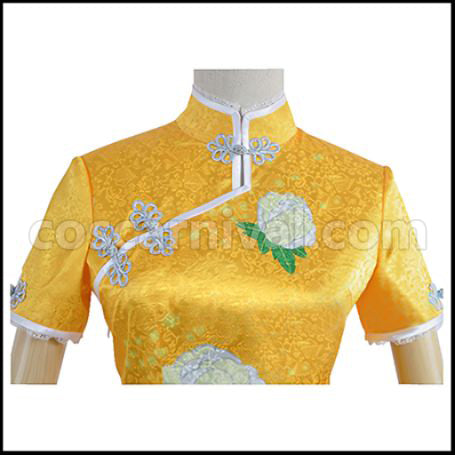 Love Live! SR August China Dress Edition Rin Hoshizora Cosplay Costume coscarnival - Side Profile