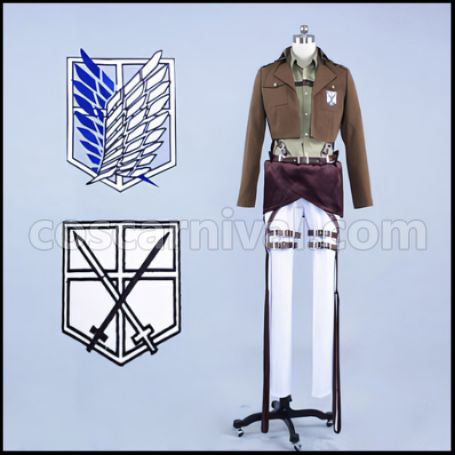 Attack on Titan Scout Regiment Bertolt Hoover Cosplay Costume coscarnival - Front View