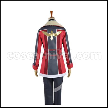 The Legend of Heroes: Trails of Cold Steel II Thors Military Academy Class VII Rean Schwarzer Cosplay Costume coscarnival - Back View