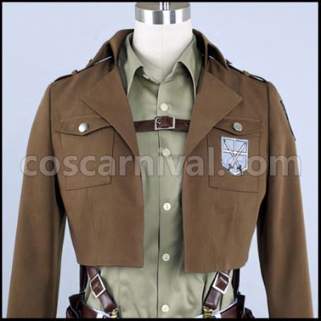 Attack on Titan Scout Regiment Bertolt Hoover Cosplay Costume coscarnival - Cuff Style
