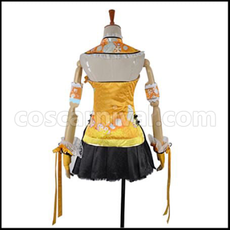 Love Live! SR August China Dress Edition After Awakening Rin Hoshizora Cosplay Costume coscarnival - Back View