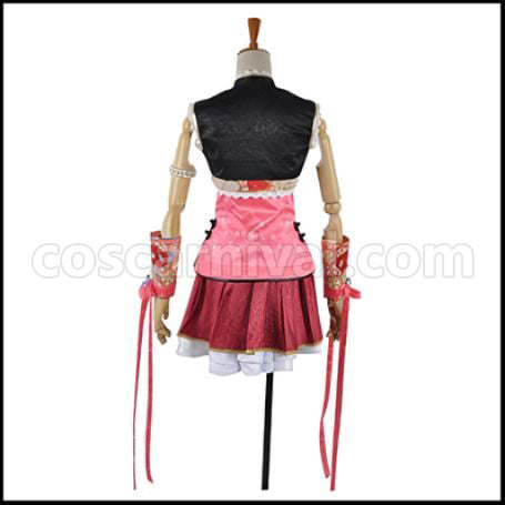 Love Live! UR August China Dress Edition After Awakening Nico Yazawa Cosplay Costume coscarnival - Side Profile
