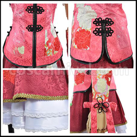 Love Live! UR August China Dress Edition After Awakening Nico Yazawa Cosplay Costume coscarnival - Detail Close-up