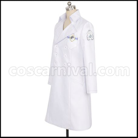 Twisted Wonderland Diasomnia Dormitory Floyd Leech Lab Coat Cosplay Costume coscarnival - Detail Close-up