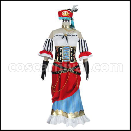 Love Live! Eri Ayase Pirates Edition ¦Ì's Pirate Story Awakened Cosplay Costume coscarnival - Front View