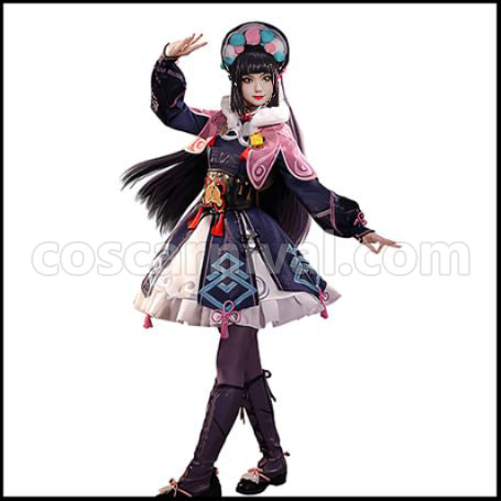 Genshin Impact Yun Jin Cosplay Costume coscarnival - Front View
