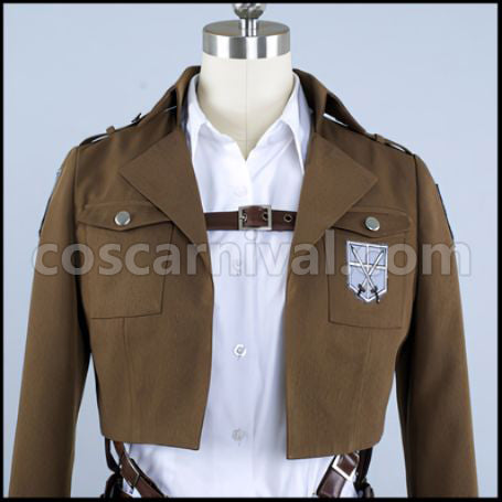 Attack on Titan Scout Regiment Armin Arlert Cosplay Costume coscarnival - Detail Close-up